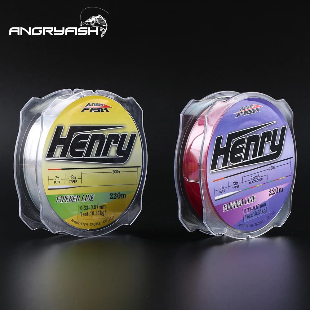 Moulinet Ligne Nylon Angryfish Henry Série 220m Haute Résistance pour Pêche Sport