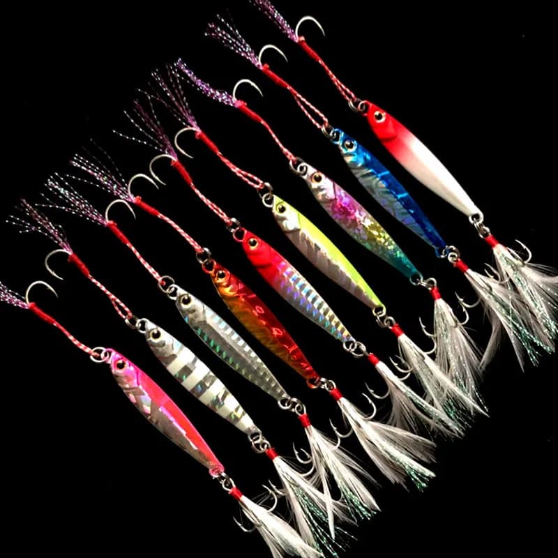 Leurre métallique jig brillant 15g 6cm pour la pêche du bord - Leurres artificiels en vente à l'unité