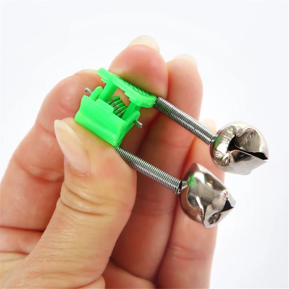 Lot de 5 clochettes de qualité pour canne à pêche - Détecteur de touche avec pince de fixation