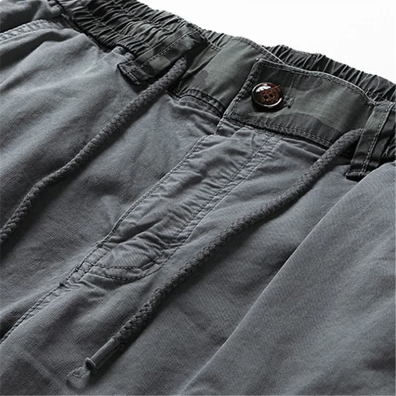Pantalon cargo camouflage multi-poches homme - Tissu coton élastique pour pêche confort