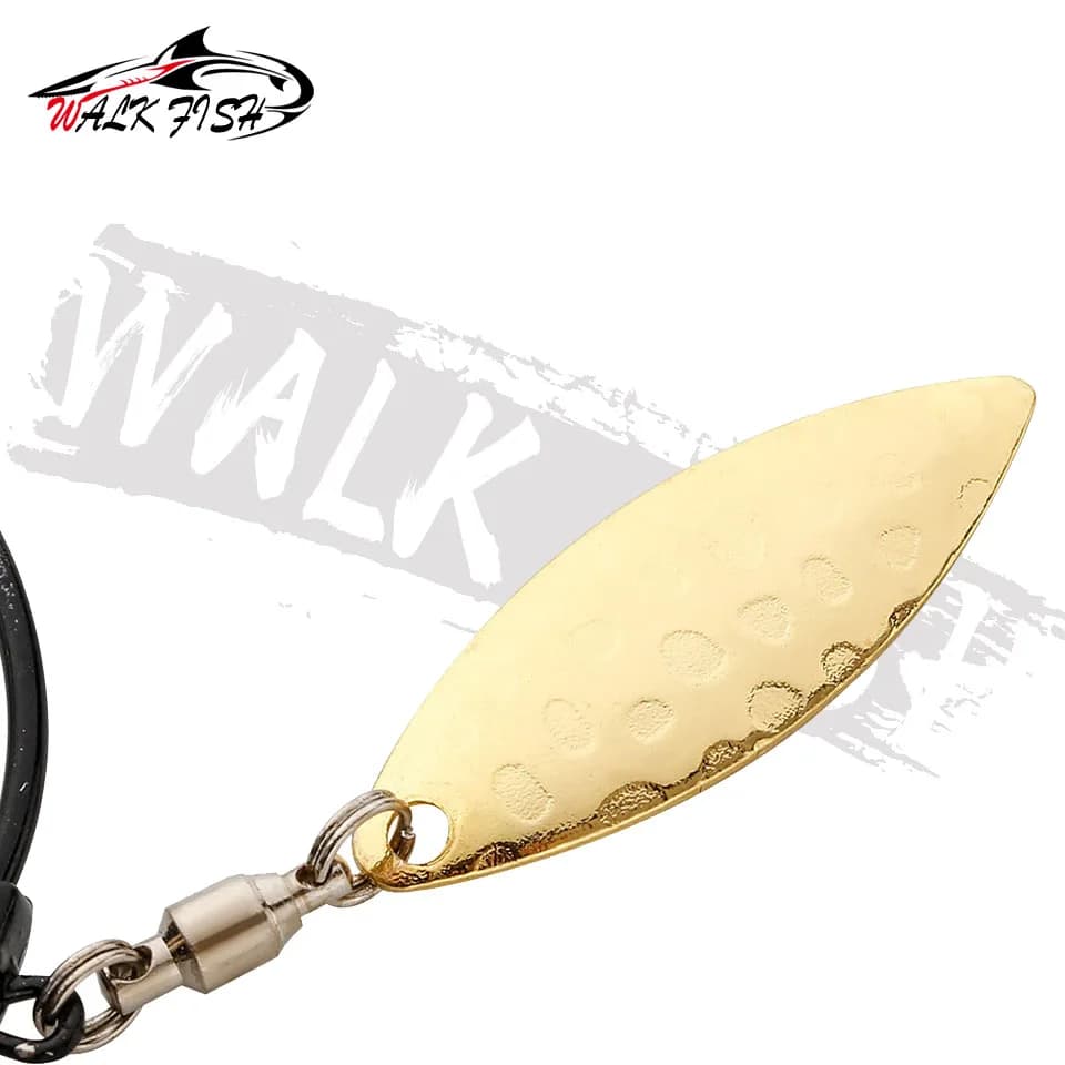 Hameçons crank WALK FISH 3 pièces 2g à 9g avec sequins - Cuillers métalliques avec système twist lock
