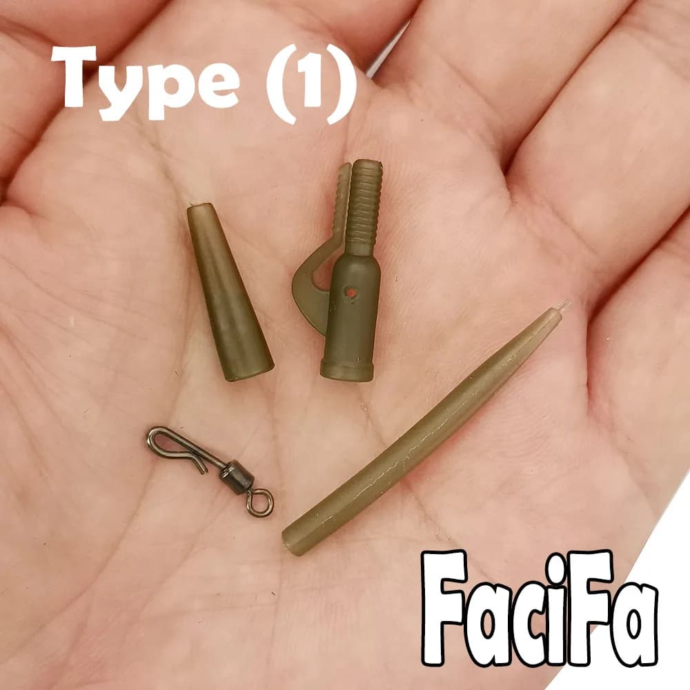 Kits plombs clips rapides 10 sets pour montages carpe - accessoires anti-emmêlement pêche au coup