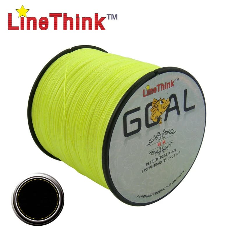 Ligne de Pêche Tressée Multifilament 100% PE GOAL Japan, 8LB à 100LB, Durable et Résistante
