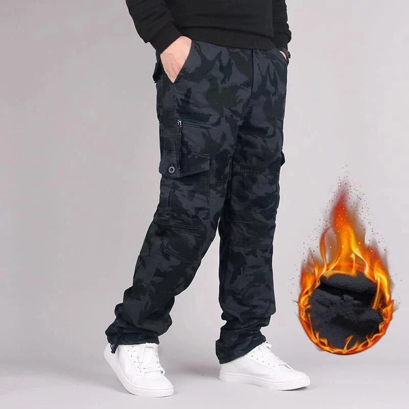 Pantalon cargo double épaisseur hiver - chaud pour pêche sur glace et conditions extrêmes