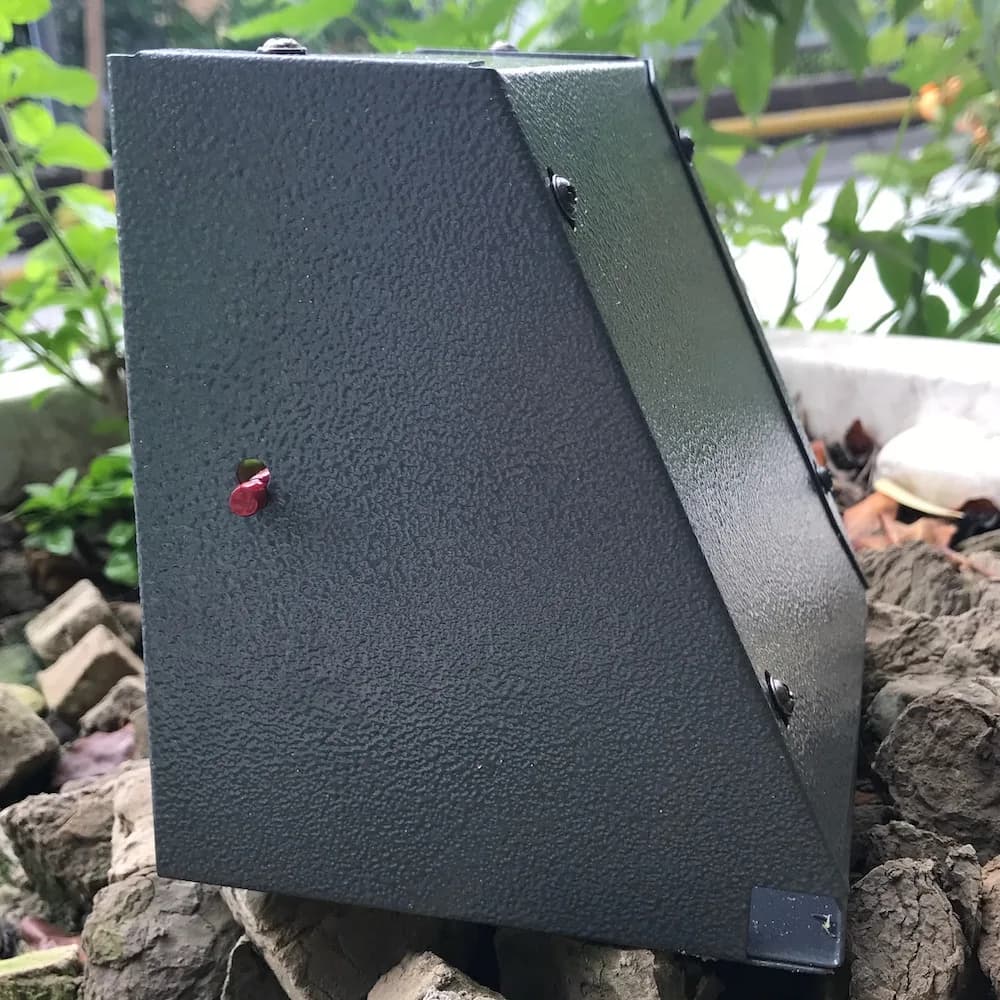 Piège à plombs gris 5.5 pouces avec cible spinner intégrée pour airgun fronde BB airsoft