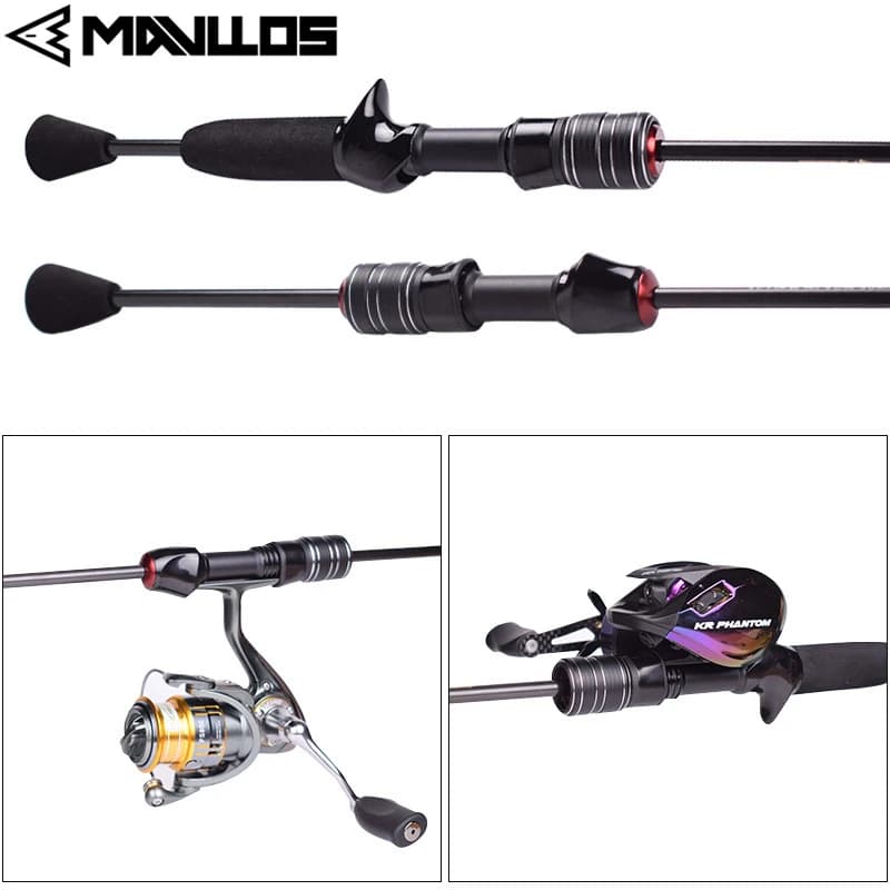 Canne ultralégère MAVLLOS DELICACY 0.6-8g UL carbone creux + 2 pointes pour pêche fine et précise