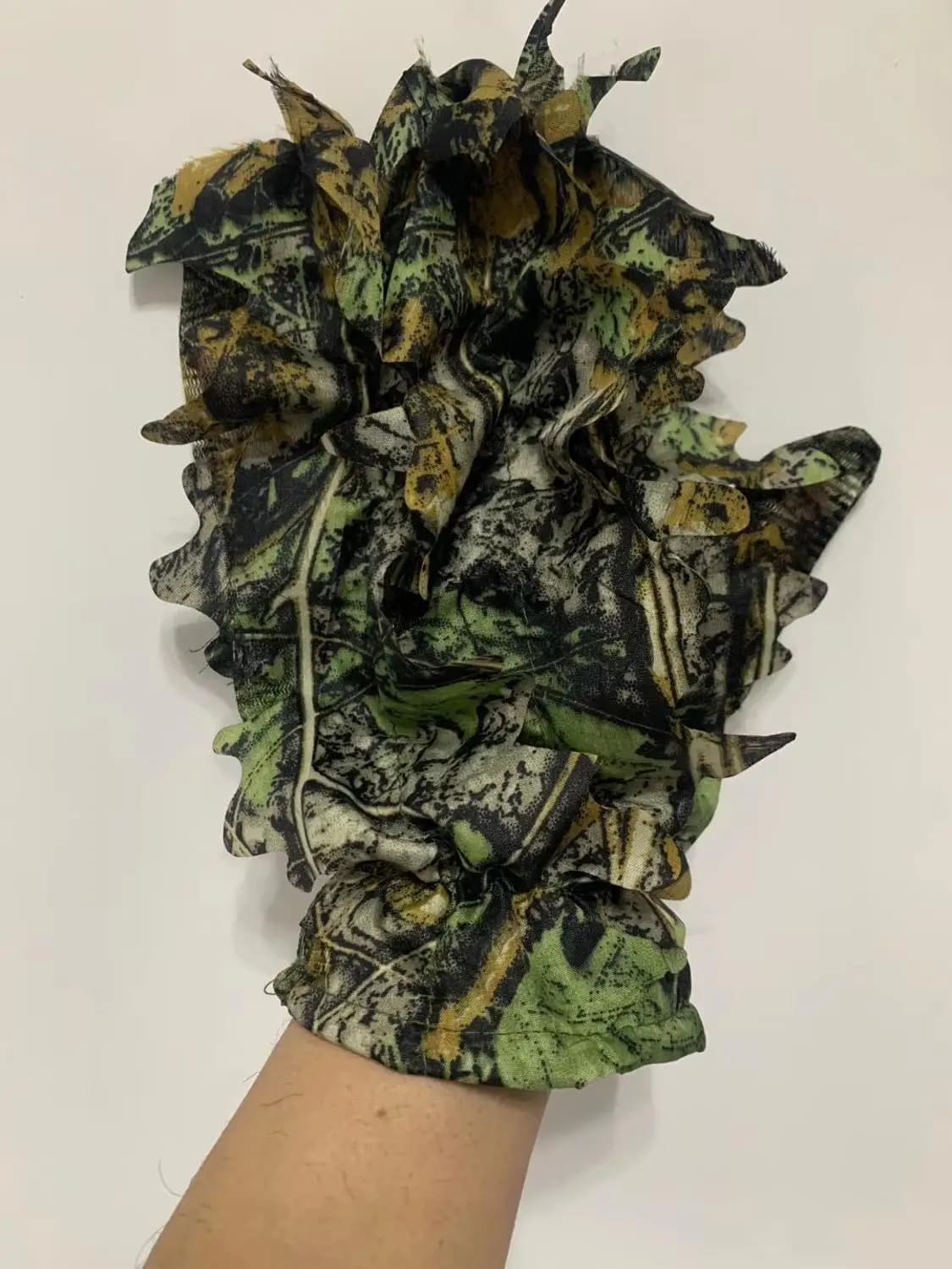 Masque visage camouflage 3D feuille d'érable ghillie pour pêche chasse accessoire tête discrétion complète