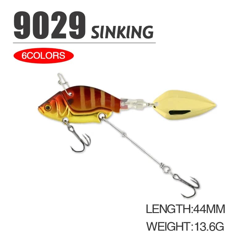 Leurre spinner VIB métallique 13.6g vibration pour truite pêche hiver - Appât rotatif cuillère tournante