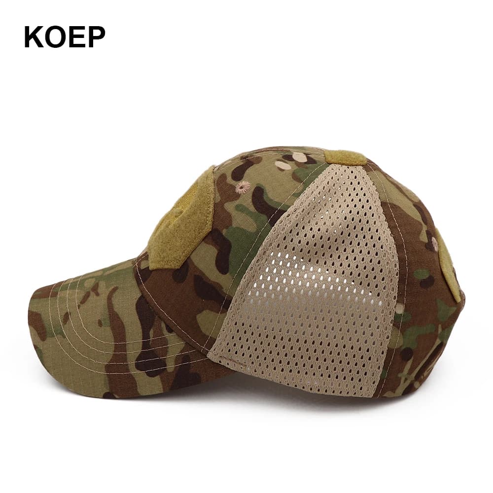 Casquette mesh Punisher KOEP camouflage - Nouveau modèle pour pêche en jungle et randonnée