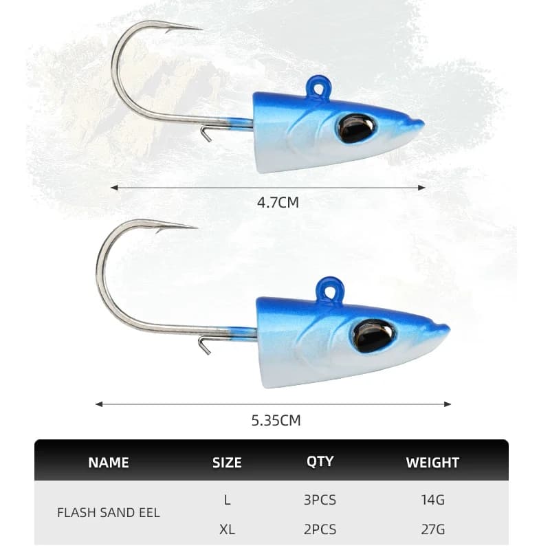 Leurre souple BLUX FLASH SAND EEL 14g/27g pour bar et prédateurs marins - appât artificiel