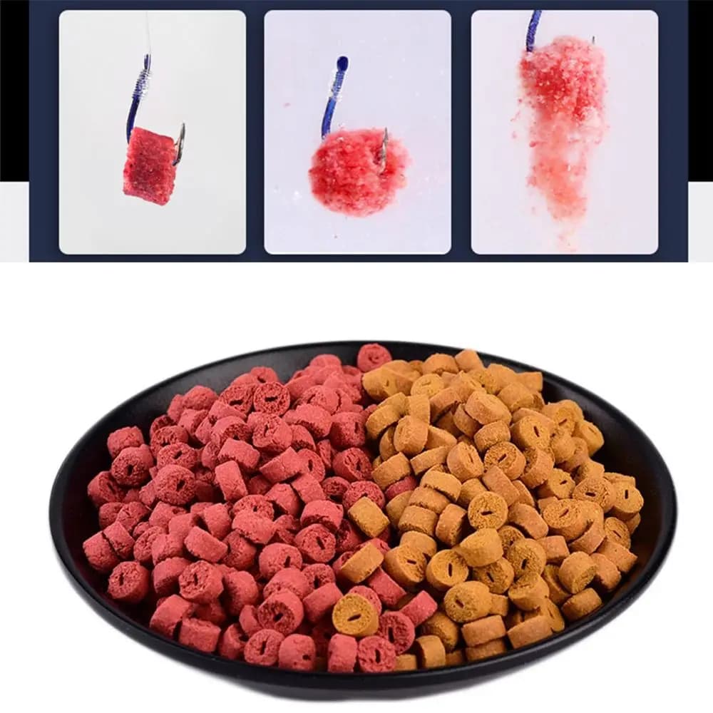 100 bouillettes creuses rouges pour carpe herbivore - appâts particules insectes 25g pêche amorçage
