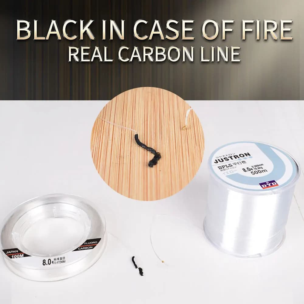 Ligne fluorocarbone Mavllos 50m 100m monofilament 100% bas de ligne coulante invisible pêche