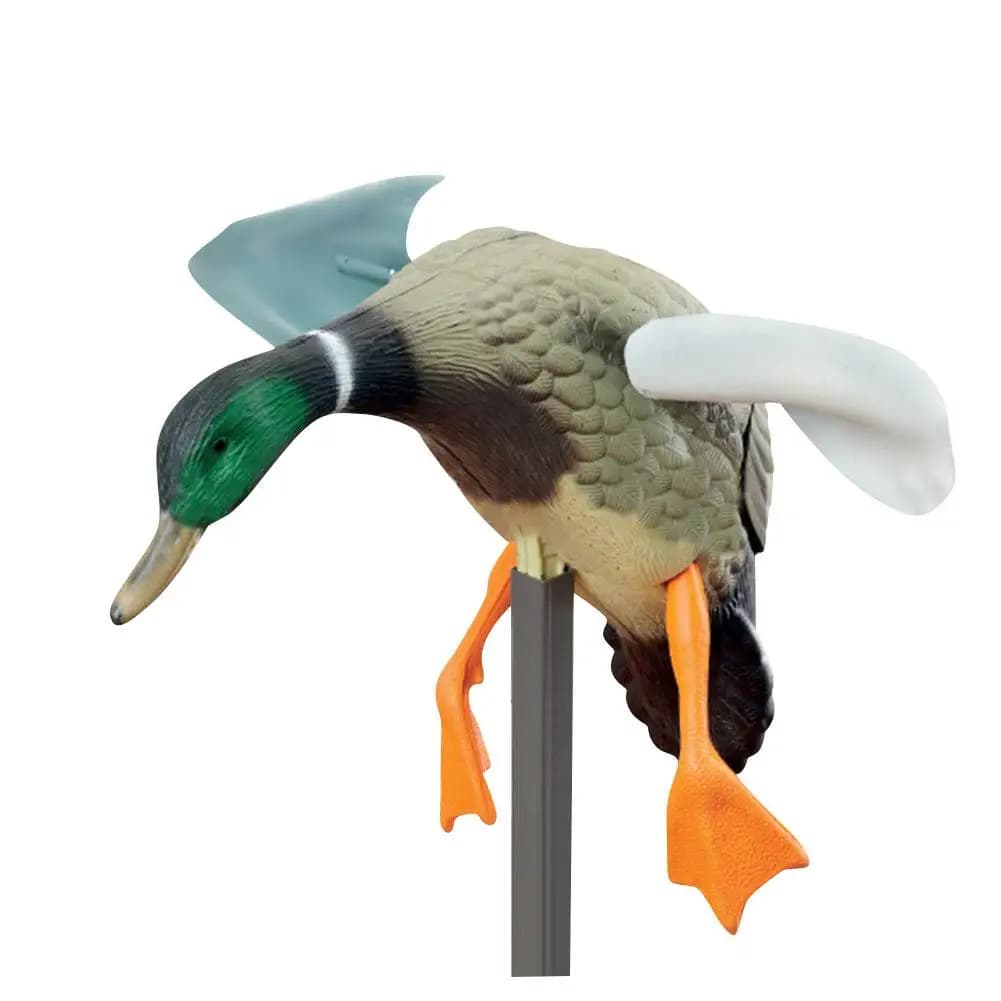Leurre canard volant électrique télécommandé - Canard colvert avec pied support pour chasse