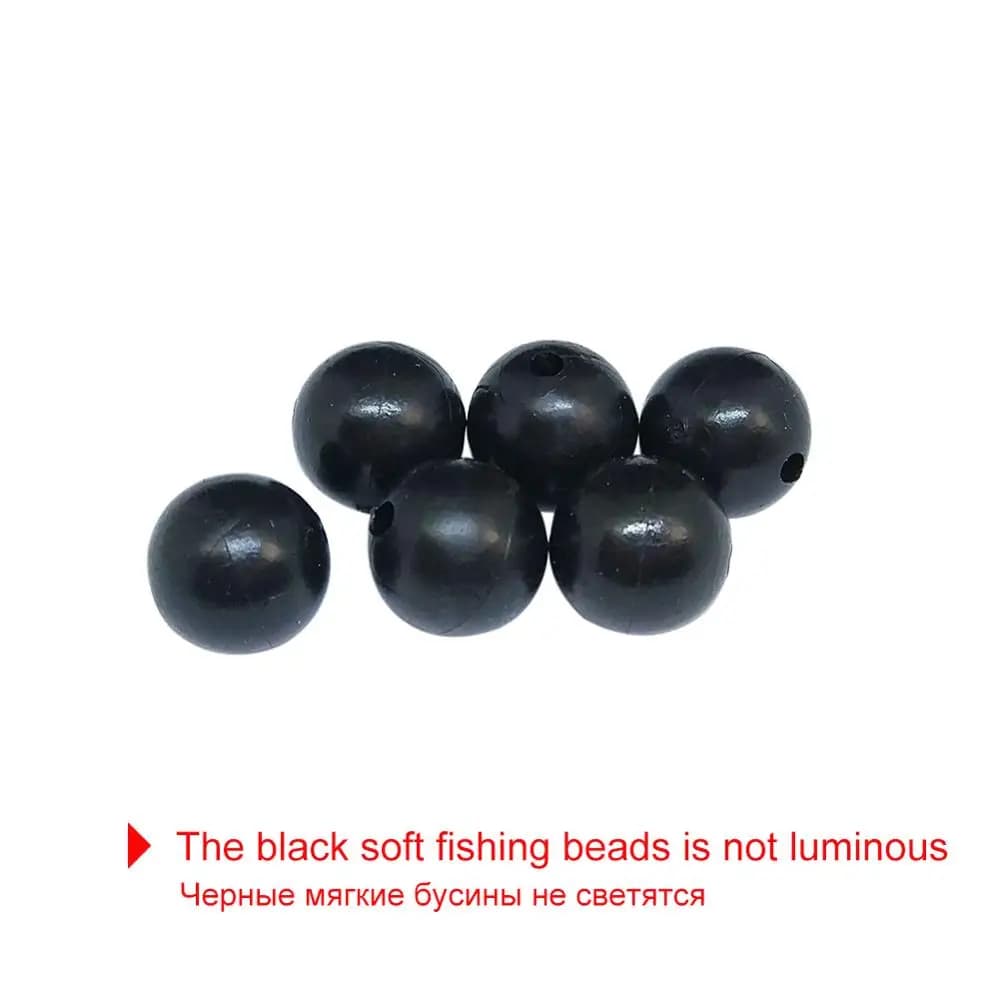 100 perles souples lumineuses pour montages - Stoppers 3-12mm pour hair rig et accessoires de pêche