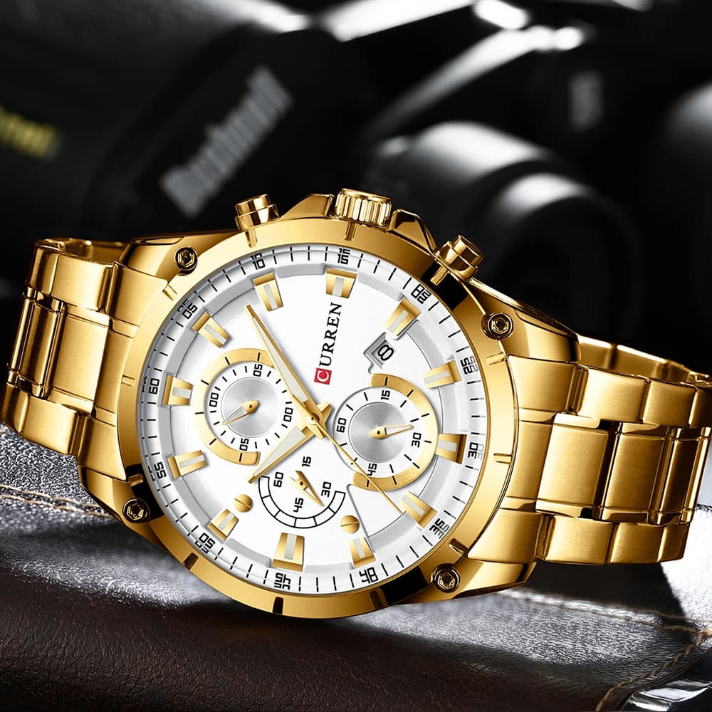 Montre automatique homme Curren luxe étanche - Garde-temps élégant pour affaires et occasions décontractées