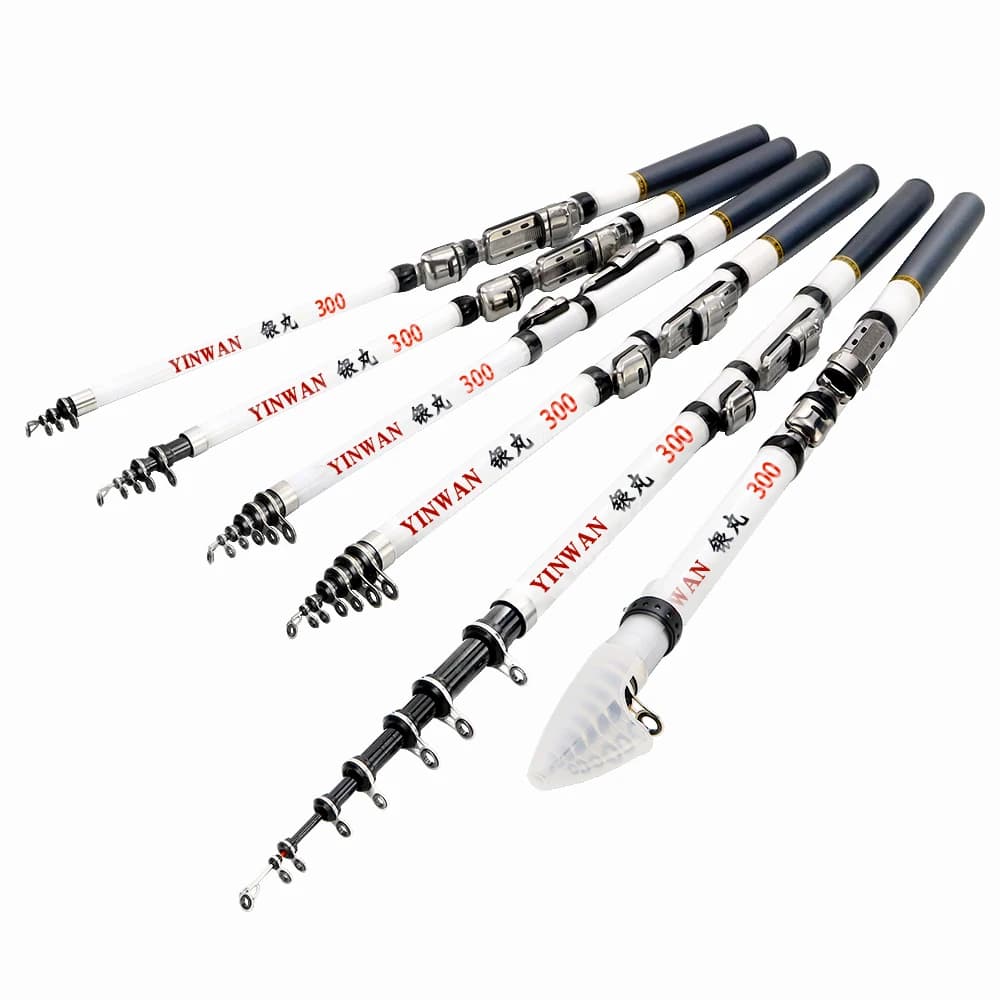 Canne télescopique JOSBY carbone mini portable 1.5 à 3.0m pour pêche rock fishing