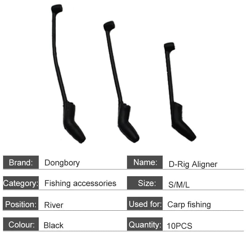 10 pièces D-Rig kicker pour pêche à la carpe - Aligneuse d'hameçon et manchons pour cheveu - Accessoires carpe