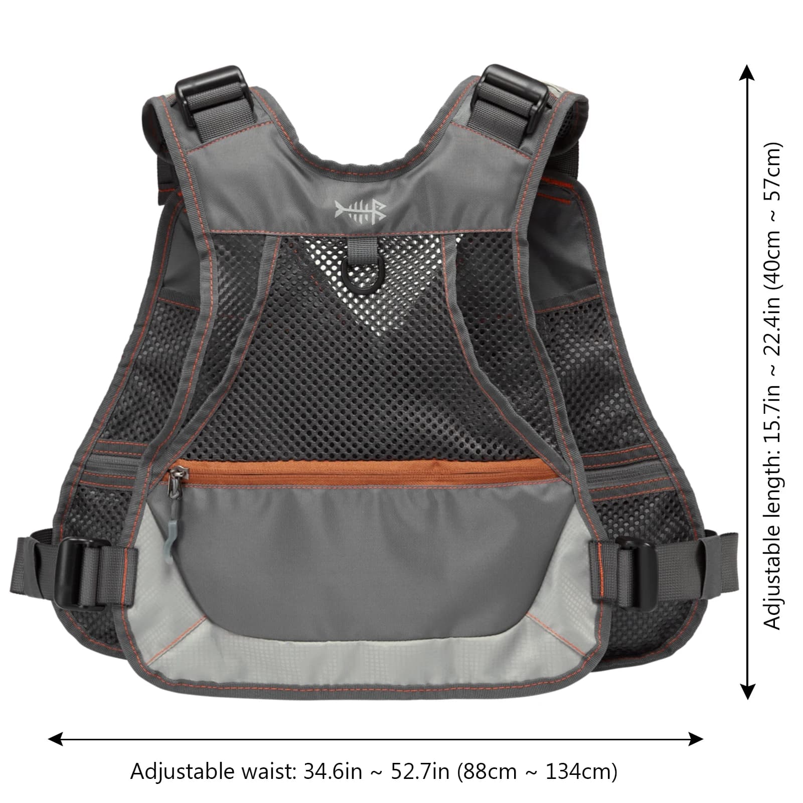 Veste pêche enfant Bassdash FV09 - Veste réglable multi-poches pour jeunes pêcheurs truite et perche