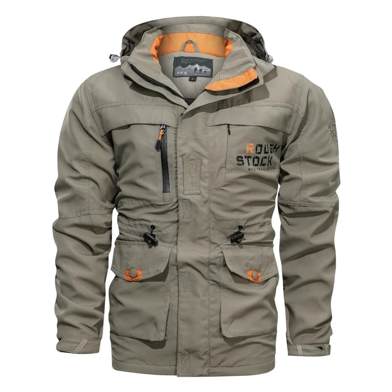Veste interchange pour pêche camping - Coupe-vent avec capuche - Printemps automne - Homme