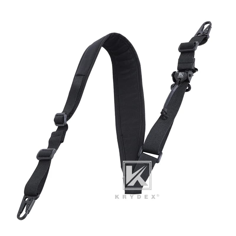 Sling fusil tactique KRYDEX Slingster réglable 2 points / 1 point avec ceinture rembourrée pêche