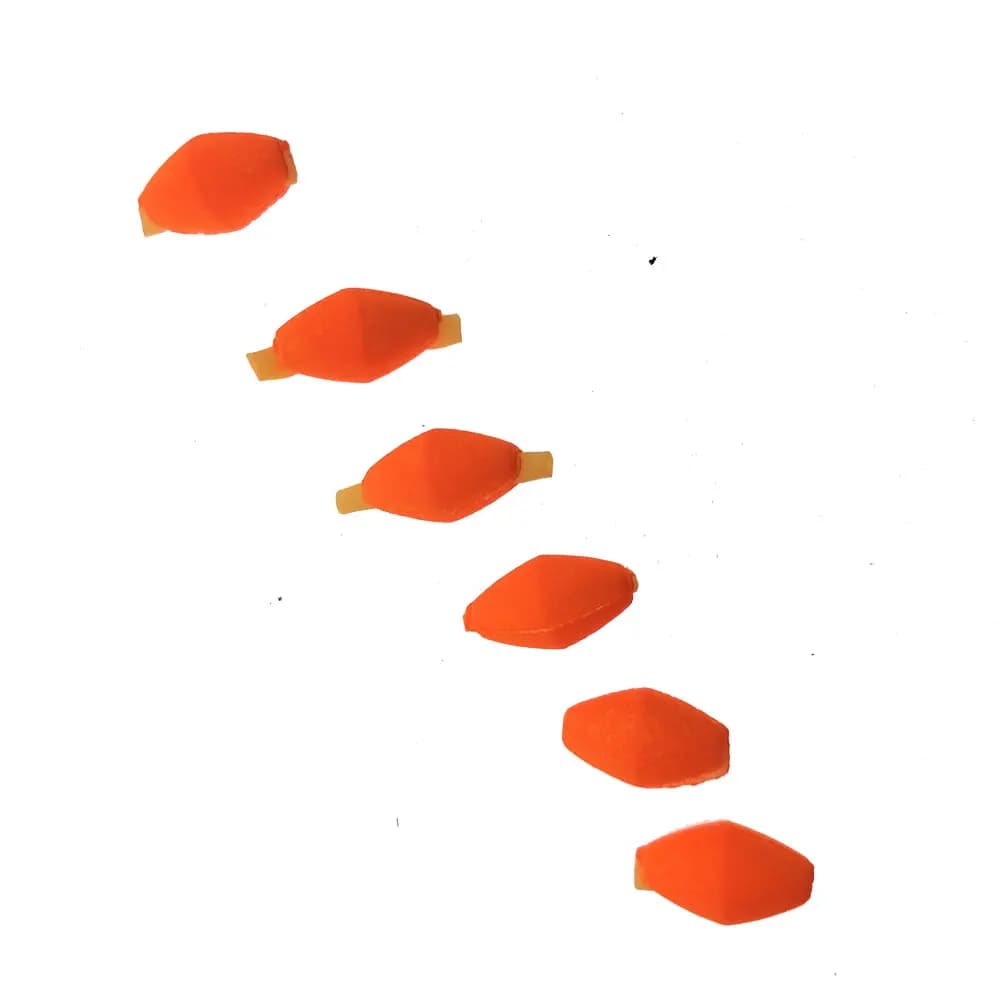 6 indicateurs de touche fluorescents orange et jaune pour la pêche à la mouche, flotteurs en