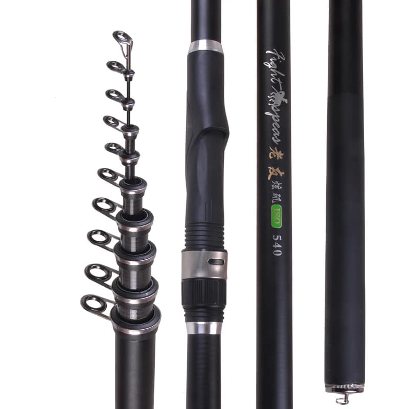 Canne télescopique carbone 3.9m à 6.0m pour pêche de la carpe et pêche rock fishing
