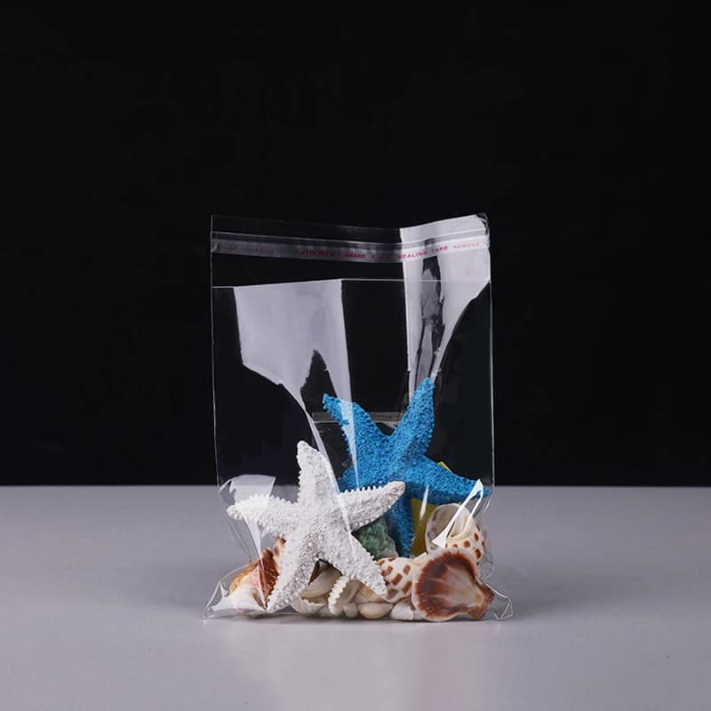 100 sachets adhésifs OPP transparents réutilisables - étanches pour emballage alimentaire et cadeaux