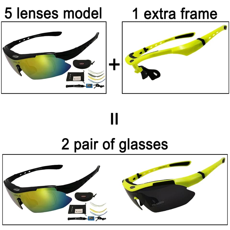 Lunettes LOCLE polarisées UV400 - Randonnée, tir, pêche, escalade - Homme, style tactique, sport polyvalent