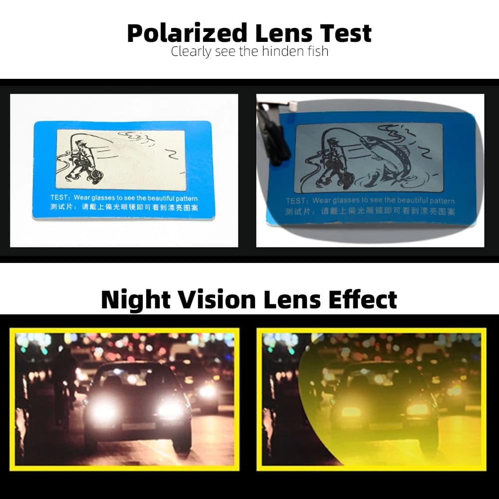 Lunettes de pêche VIVIBEE miroir bleu - Verres polarisés flip up vision nocturne UV400