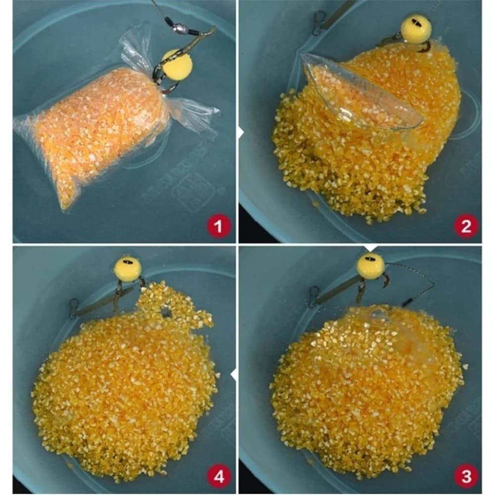 Sacs PVA pour pêche à la carpe 50 pièces 7x14cm - Filets pour boilies et pellets pour amorçage