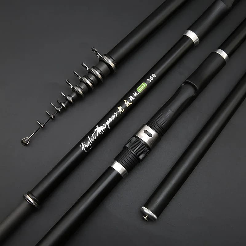 Canne télescopique carbone 3.9m à 6.0m pour pêche de la carpe et pêche rock fishing