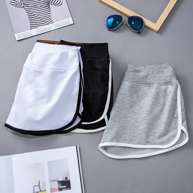 Shorts de sport maternité pour pêche enceinte, taille haute confortable pour pêche pendant la grossesse
