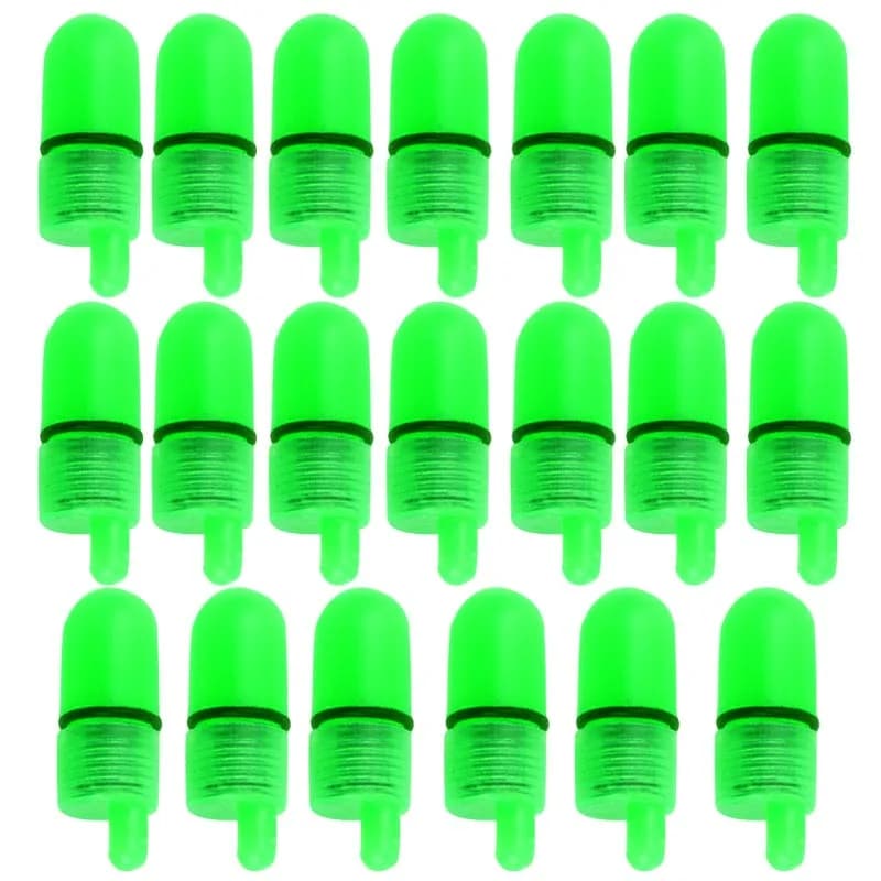 20 anneaux lumineux LED pour canne à pêche - Alarme de touche sonore et visuelle pour pêche nocturne