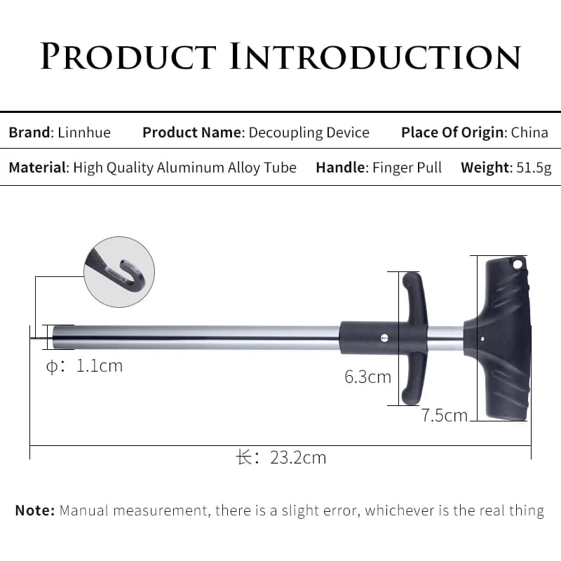 Décrocheur LINNHUE pour hameçons et leurres - Pince de pêche robuste 25kg pour extraction facile