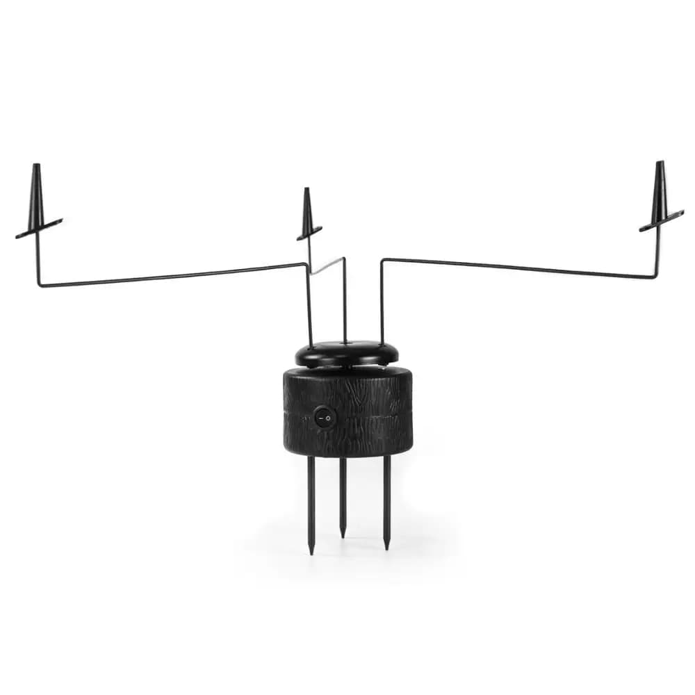 Leurre volant électrique pour pigeons/tourterelles - Machine rotative à 3 bras avec piquets