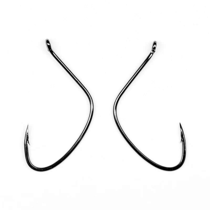 Hameçons offset #4 à #3/0 pour wacky rig drop shot pêche au ver crankbait carnassier