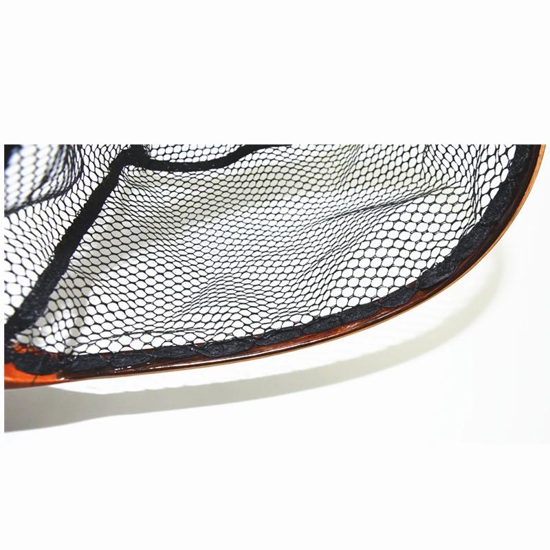 Épuisette pêche à la mouche en maille caoutchouc souple pour truite et capture sans