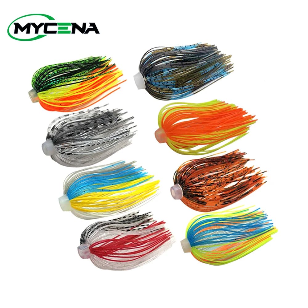 Lot de 3 à 10 jupes parapluie silicone 64mm 88 brins pour buzzbait et spinnerbait, accessoires pêche