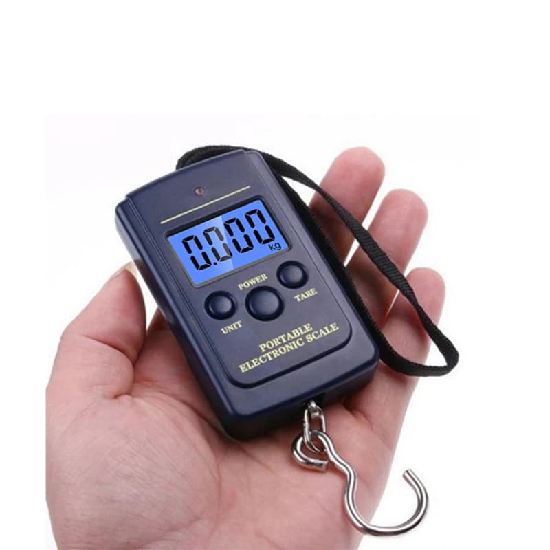 Balance de pêche portable 40Kg/10g avec rétroéclairage LCD - Pèse-bagages numérique de voyage pocket