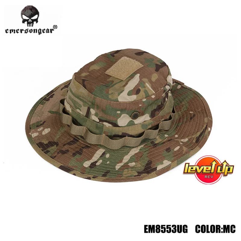 Chapeau de pêche camouflage Boonie Emersongear avec poche cartographique pour randonnée et chasse
