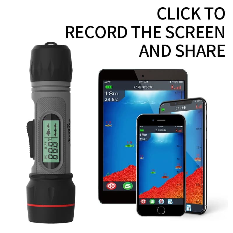 Sonar pêche sans fil Erchang 0.8-90m - Échosondeur hiver glace détecteur poissons portable léger