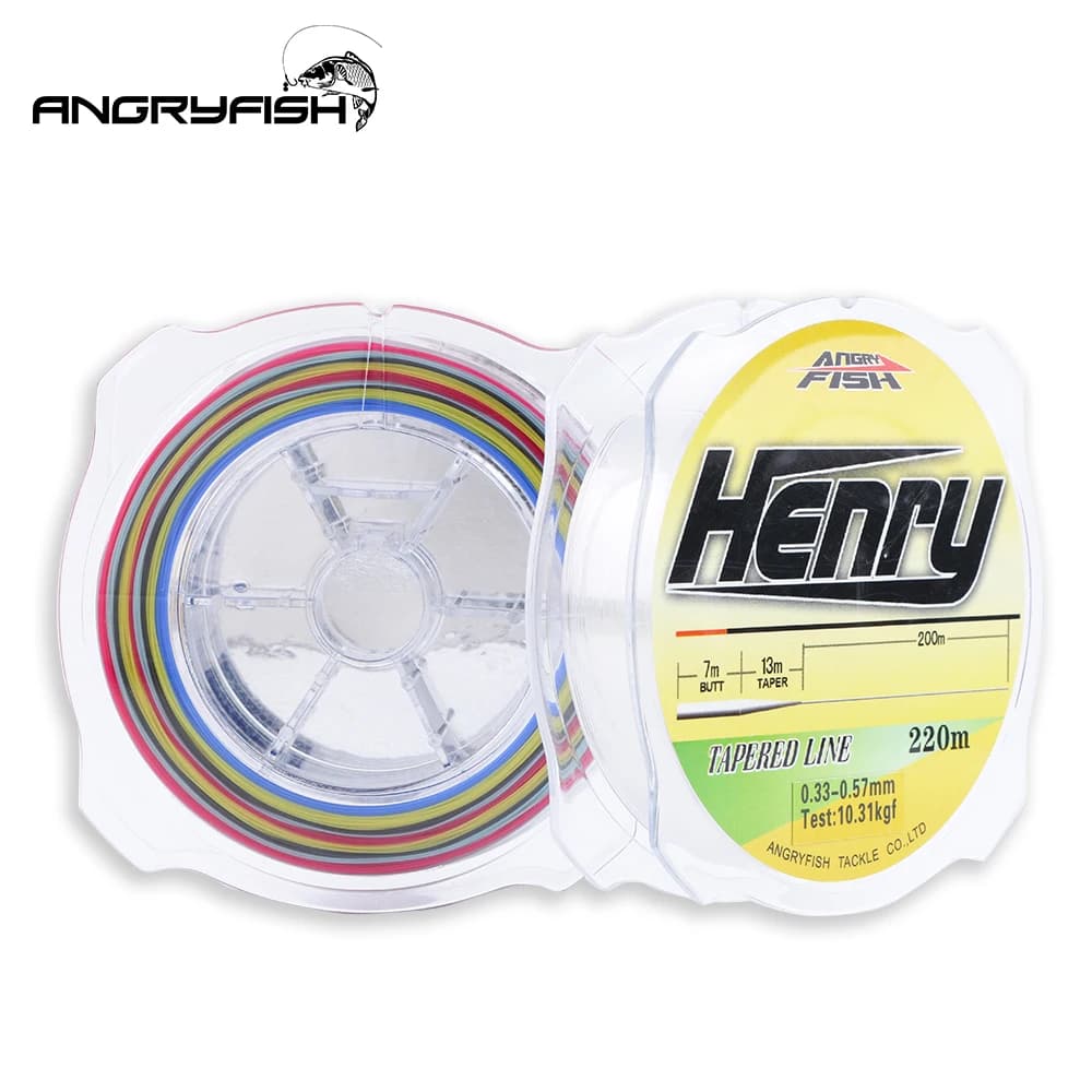 Moulinet Ligne Nylon Angryfish Henry Série 220m Haute Résistance pour Pêche Sport