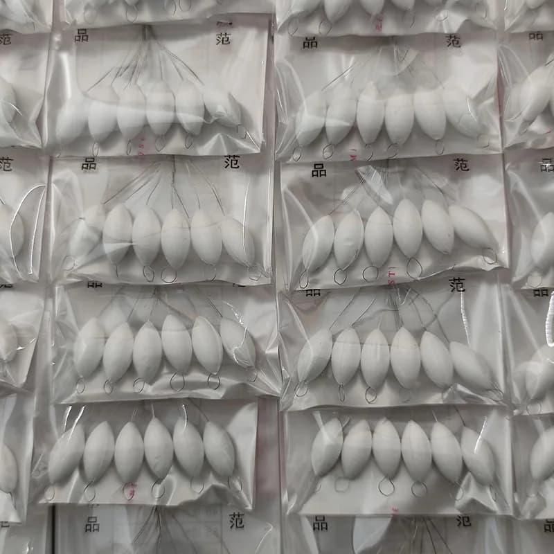 240 pièces flotteurs de pêche sept étoiles blancs, tailles grande moyenne petite, pour la pêche à