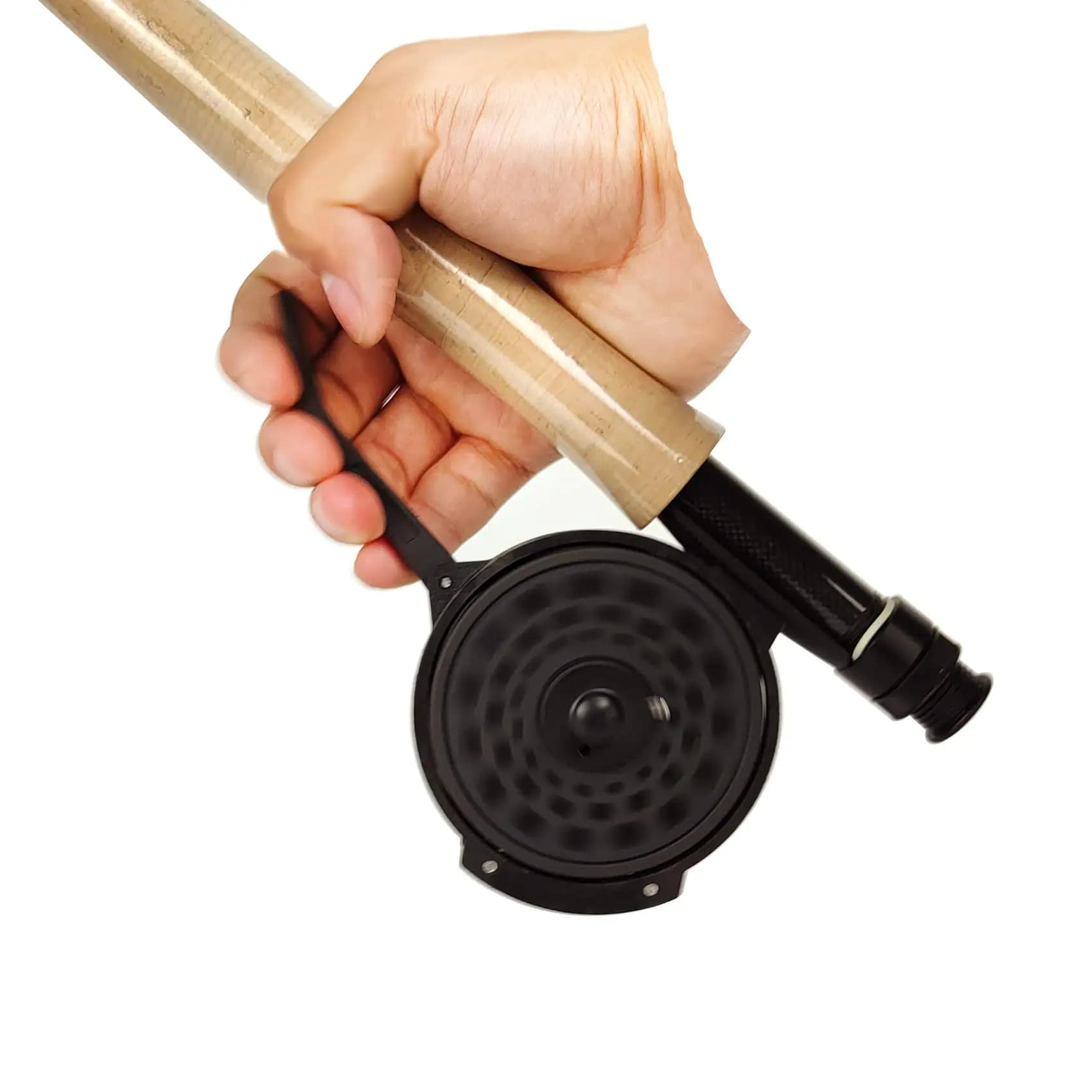Moulinet de pêche à la mouche automatique Aventik ultra-léger pour nymphe, design européen avec sac filet