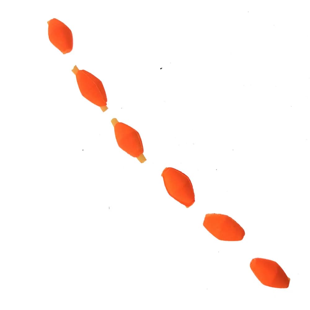6 indicateurs de touche fluorescents orange et jaune pour la pêche à la mouche, flotteurs en