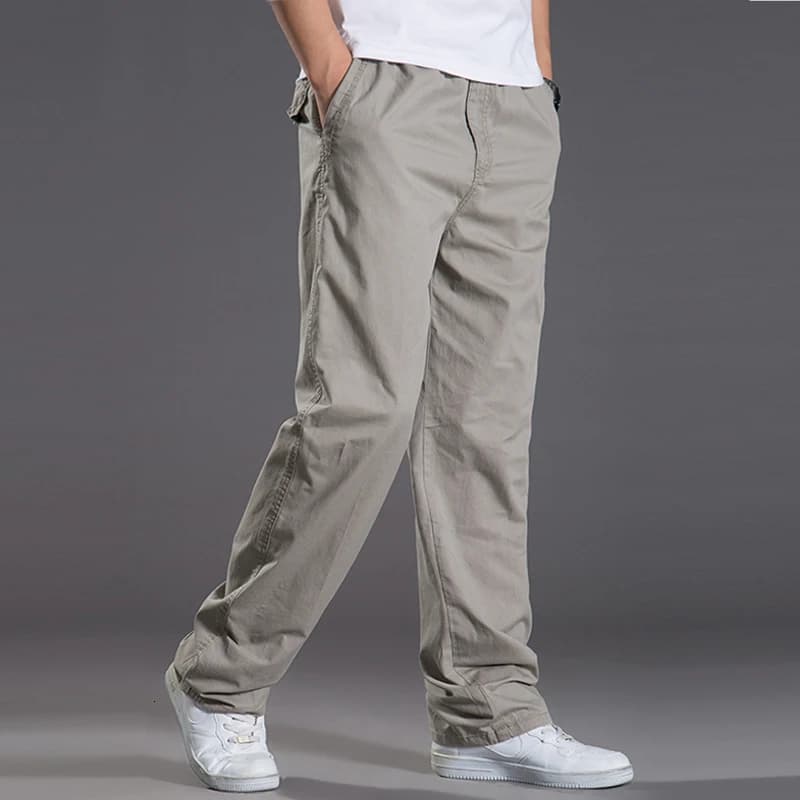 Pantalon cargo pêche coton loose grande taille 6XL élastique pour homme confortable