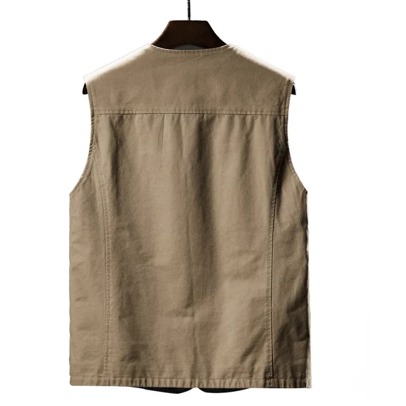 Gilet tactique pêche militaire homme - Veste sans manches multi-poches grande taille pêche outdoor