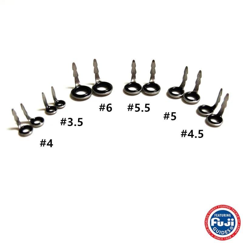 Anneaux Fuji ultra-légers CCLOG & BCLOG argent et fumé - 10 pièces pour réparation de cannes à pêche