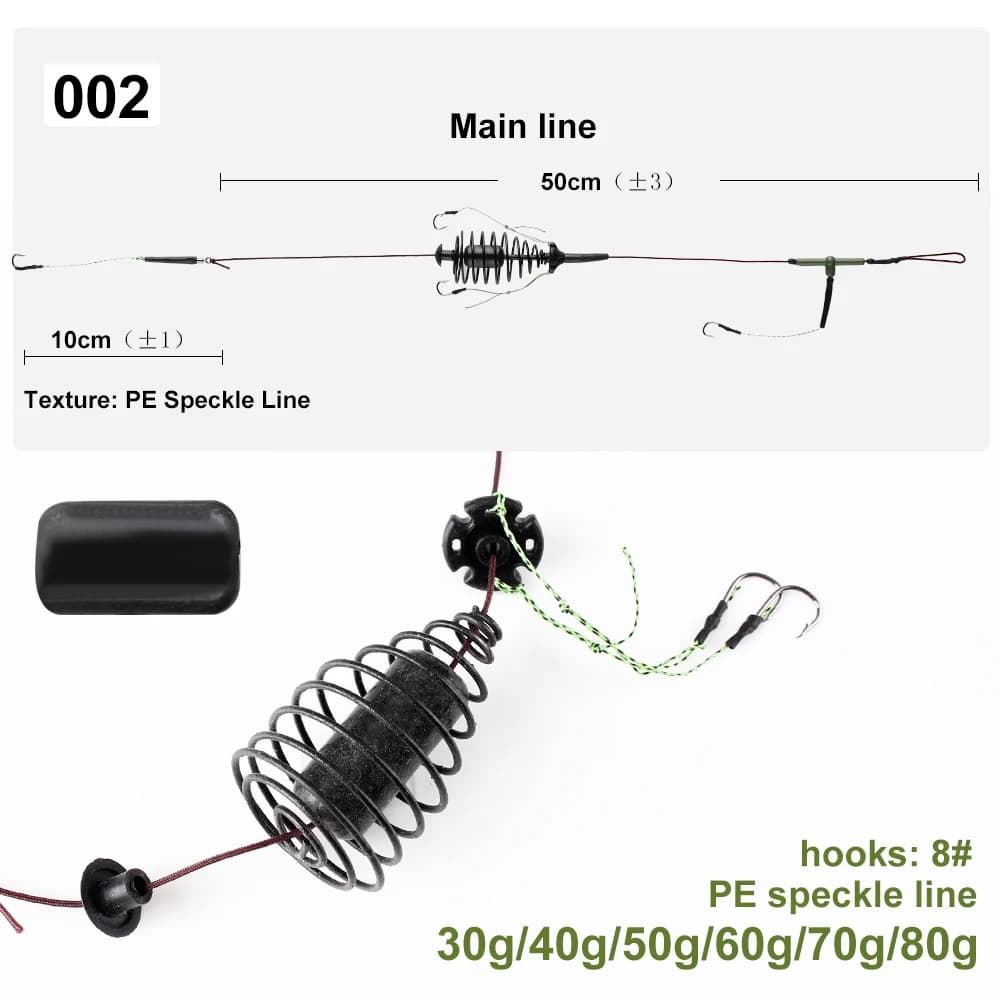 Cage amorce feeder carpe 30-80g en acier haute résistance - leurre coulant et accessoires pêche