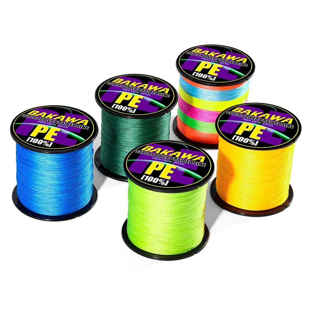 Ligne de pêche BAKAWA PE tressée 4 brins 300m flottante 0.2-0.42mm pour pêche en surface